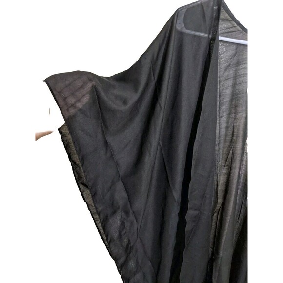 The Jetset Diaries TJD Kaftan Kimono Cover Up Black Sheer One Size Fits Most - Picture 5 of 8